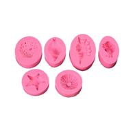 Luxshiny 6pcs Ocean Series Pearl Conch Shell Cake Baking Mould Silicone Mold Safe to Use Easy to Clean and Friends Baking Party