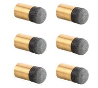 Luxshiny 6pcs Pool Cue Tips Replacement Kit with Copper and Imitation Leather, Universal Compatibility, Extended Lifespan, Suitable for Club Training and Competitive Events