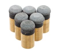 Luxshiny 6pcs Slip on Cue Tips for Snooker and Pool Cues, Copper and Imitation Leather Material, High Precision and Stable Contact, for Club Training and Competitive Events