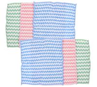 Luxshiny 6pcs Small Soft Thick Hamster Bedding Mats 25x25cm Wave Pattern Reusable Cage Liners for Hamsters Guinea Pigs Indoor Pet Pads in Green Pink Blue