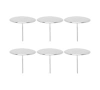 Luxshiny 6pcs Stainless Steel Cake Flower Nail Set for Decorating | Reusable Stainless Steel, Icing Roses and Flower Making, 6pcs Silver Nails