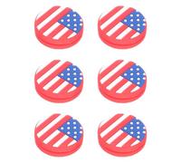 Luxshiny 6pcs Tennis Dampener for Racket Silicone National Flag Designed Vibration Dampening Shock Absorber Delicate Practicability Suitable for Tennis Racket