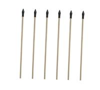 Luxshiny 6pcs Traditional Wooden Pole Throwing Arrows with Soft for Practice and Hunting Game Entertainment