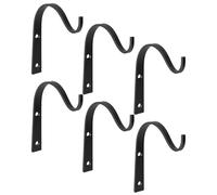 Luxshiny 6pcs Wall Mounted Iron Hooks for Hanging Flower Pots and Lanterns, Indoor and Balcony Use, Enhanced Stability and Space Optimization, Decorative and Classic Style Plant Hangers