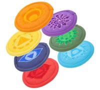 Luxshiny 7pcs Embroidered Buddhist Sound Bowl Cushion Mat with Protective Polyester Material Prevents Bowl from Bumping for Meditation and Sound Baths with Delicate Artistic Design