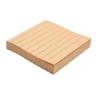 Luxshiny 7pcs Khaki Kraft Paper Self-stick Notes with Horizontal Lines, Square Shape, Simple Creative Style, Removable Cleanly, for School and Family Use by Students