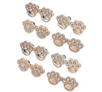 Luxshiny 8 Pairs Jeans Button Tighten Waist Buttons Metal Cat Paw Shape Decorative Easy to Use Unique Style Delicate Design for Teenagers Men Party Wedding Shorts Sweaters