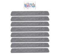 Luxshiny 8 Pcs Felt Bulletin Board Strips with Pushpins Self-Adhesive Felt Pin Board for Wall Easy to Install Memo Strips for Office Kitchen