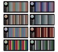 Luxshiny 8 Sheets Colourful Thin Sticky Index Tabs Flags Pet Material with Sticky Lasting Feature, Not Easy to Fall, for Reading and Annotating Books, 8 Cards Per Set