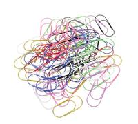 Luxshiny 80Pcs Metal Paperclips 50Mm Plastic Coated Binder Clips for Office File Organizing and Bookmark Organizers