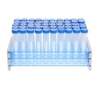 Luxshiny 81pcs Disposable Centrifuge Tubes Set with Screw Lids 15ml 50ml Plastic Tubes with Test Rack for Laboratory Science Experiments