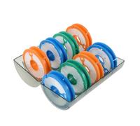 Luxshiny 8pcs Fishing Line Spooler Box with Impact Resistant Abs and Waterproof Material Portable Braided Leader Storage Holder for Fishing on The Go Tangle Prevention Line Management