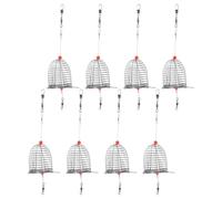 Luxshiny 8pcs Fishing Lure Basket Bait Cage Feeder Holder Stainless Steel Large Capacity Precision Bait Thrower Gear Avid Anglers Outdoor Fishing Supplies