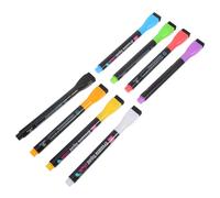 Luxshiny 8pcs Fluorescent Dry Erase Magnetic Markers with Eraser Cap, Thin Tip Pp Material Whiteboard Pens for Meetings and Teaching, Easy Erase and Vibrant Colors