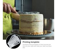 Luxshiny 8pcs Leopard Pattern Cake Lace Decoration Stencils Set, Hollow Printing Templates for DIY Handmade Cake Decorating, Reusable Spray Pattern Tools for Baking