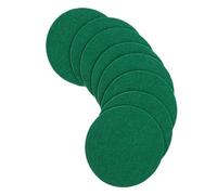 Luxshiny 8pcs Polyester Fiber Table Hockey Pusher Pads Powerful Smooth Slide Green Replacement Accessories for Home Mini Hockey Table