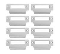 Luxshiny 8pcs Stainless Steel Door Security Plate Kit with Easy Installation and Practical Design Metal Door Latch Guard Plate and Frame Repair