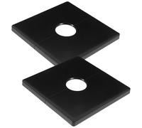 Luxshiny Abs Pipe Wall Covers for Organizing Electrical and Sockets 2pcs with 22mm Hole Detachable Design Black Square Plates for Homes and Offices