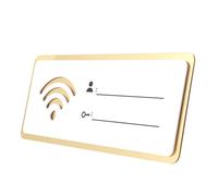 Luxshiny Acrylic Wifi Sign Wall Sign Easy to Use High-impact Communication Network Coverage Restroom