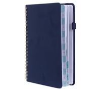 Luxshiny Address Telephone Book Includes Write Loop with Alphabetical Tabs and Metal Coil, Portable Pu and Paper Notebook Tear-Resistant Design for Office and Travel Use