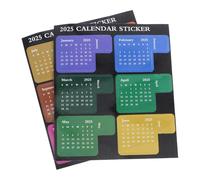 Luxshiny Adhesive Calendar Stickers DIY Planner Tabs Book Accessory 2025 Coated Paper Convenient to Use Record Reading Progress for Recording Content and Reading