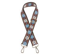 Luxshiny Adjustable Banjo Strap with Vintage Printed Polyester and Metal Buckle for Mandolin and Banjo Players Suitable for Stage and Studio Use