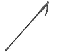 Luxshiny Adjustable Black Aluminum Alloy Trekking Pole with Wear Resistant and Non-slip Features for Elderly and Wounded Users, Lightweight Climbing Wand for Hiking and Outdoor Walking