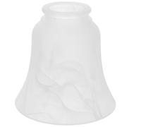 Luxshiny Alabaster Glass Shade Replacement Bell Shaped Frosted Glass Lamp Shade Clip On Pendant Light for Table Floor Wall Lamp E27