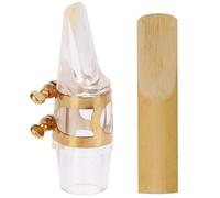 Luxshiny Alto Saxophone Mouthpiece with Ligature and Reed Set, Synthesis Material, Polished Surface, Easy Assembly and Disassembly, Saxophone Accessory for Jazz and Classical Music