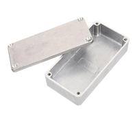 Luxshiny Aluminium Guitar Effect Pedal Enclosure Box Easy to Use Stomp Box Case with Polished Surface Sturdy Silver Aluminium Material for DIY Electric Guitar Effect Pedals
