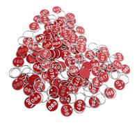 Luxshiny Aluminium Metal Numbered Key Tags 50 Pieces Digital Number Cards for Locker Organization Spa Hotels Sauna Sequential 1-50