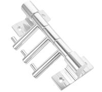 Luxshiny Aluminum Alloy Rotating Towel Rack Wall-Mounted 3-bar Organizer with Swivel Hooks for Bathroom and Kitchen, Silver Space-Saving Storage Holder