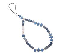 Luxshiny Anti-Lost Phone Chain Beaded Strap Mobile Phone Lanyard Blue for Women USB Flash Drive and Mp3 Player
