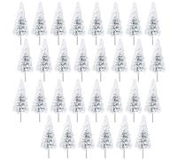 Luxshiny Artificial Cedar Tree Model Mini Trees Model 30 Pcs 1:100 Scale Iron Wire Sponge Material for Desk and Kitchen Decoration Sand Table Scenery