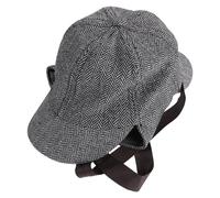 Luxshiny Authentic Plaid Deerstalker Costume Hat and Adults, Lightweight Double Brim Cloth Detective Cap with Adjustable Ear Flap, for Themed Parties and Role Play