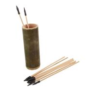 Luxshiny Bamboo Throwing Pot and Arrows Arrow Smooth Edge Toss Game for Family School Party Outdoor Fun Ancient Game