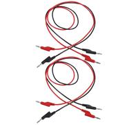Luxshiny Banana Plug Test Leads 1m Length 4mm 4pcs Stackable with Copper Core and Pvc Insulation Optimized for Digital Multimeters and Banana Jacks, for Electrical Testing Tasks