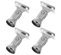 Luxshiny Banister Support Stair Railing Bracket 4PCS Stainless Steel Silver Simple and Practical Design Convenient Assembly for Stair Railing