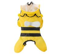 Luxshiny Bee Shaped Dog Raincoat Waterproof Puppy Slicker Small to Medium Size Pet Rain Gear Cute Outdoor Rain Jacket for Small Breed Dogs