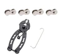 Luxshiny Bike Chain Link Quick Buckle for 10 Speed Chains Steel Repair | Black and Silver Finish, Sturdy Split Design, for Mountain Bikers, Home Use, Garage Workshop