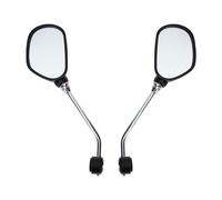 Luxshiny Bike Rearview Mirror Bicycle Rearview Mirror Adjustable Abs and Glass Wider View Silver Black for Bicycle Motorcycle Road Cyclist Commuter Cycling Safety