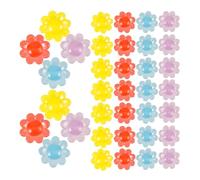 Luxshiny Bike Spoke Decorations Flower Shaped Clip on Plastic Beads 50pcs | Playful Colour Mix, Smooth Finish, for Mountain Bikes, Stroller Spokes, Daily Rides, Park Outings