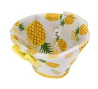 Luxshiny Bird Protective Collar for Parrots Biting Cone Neck Protector for Stylish Chic Design for Injury Prevention for Macaw Parakeet Cockatiel Yellow Pineapple