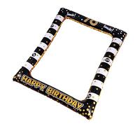 Luxshiny Birthday Inflatable Photo Frame Prop PVC Material Lightweight Festival Party Selfie Frame for Adults Celebration Decoration