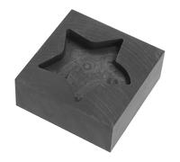 Luxshiny Black Graphite Jewelry Casting Mold Star Pattern Smooth Surface Convenient Design for Metal Casting for Copper in Crafts Jewelry Making