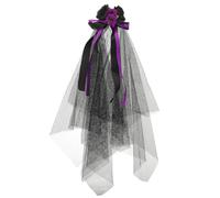 Luxshiny Black Halloween Veil Headband with Lightweight Mesh and Polyester Comb, Comfortable and Secure Fit Gothic-inspired Hair Accessory for Women at Themed Parties