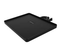 Luxshiny Black Microphone Rack Clip-on Accessory Tray Live Broadcast Rack Sound Card Tray Height Adjustable Thickened Abs Metal Prevents Slipping Holding Gadgets