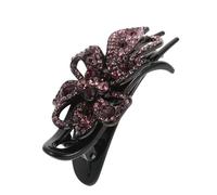 Luxshiny Black Plastic Hair Claw Clip Not Easy to Loosen for Women with Interlocking Teeth Design, Keeps Hairstyle Day for Morning Beauty Routine and Birthday Use