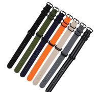 Luxshiny Black with Ergonomic Shape Replacement Band Nylon Watch Strap and Simple Design Sturdy Canvas Strap for Husband or Boyfriend for Everyday Wear and Smart Watches