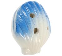 Luxshiny Blue Ceramic 6-hole Ocarina Shell Shape Musical Instrument for Children with Wonderful Sound Making and Sturdy Design, Toy and Practice Instrument